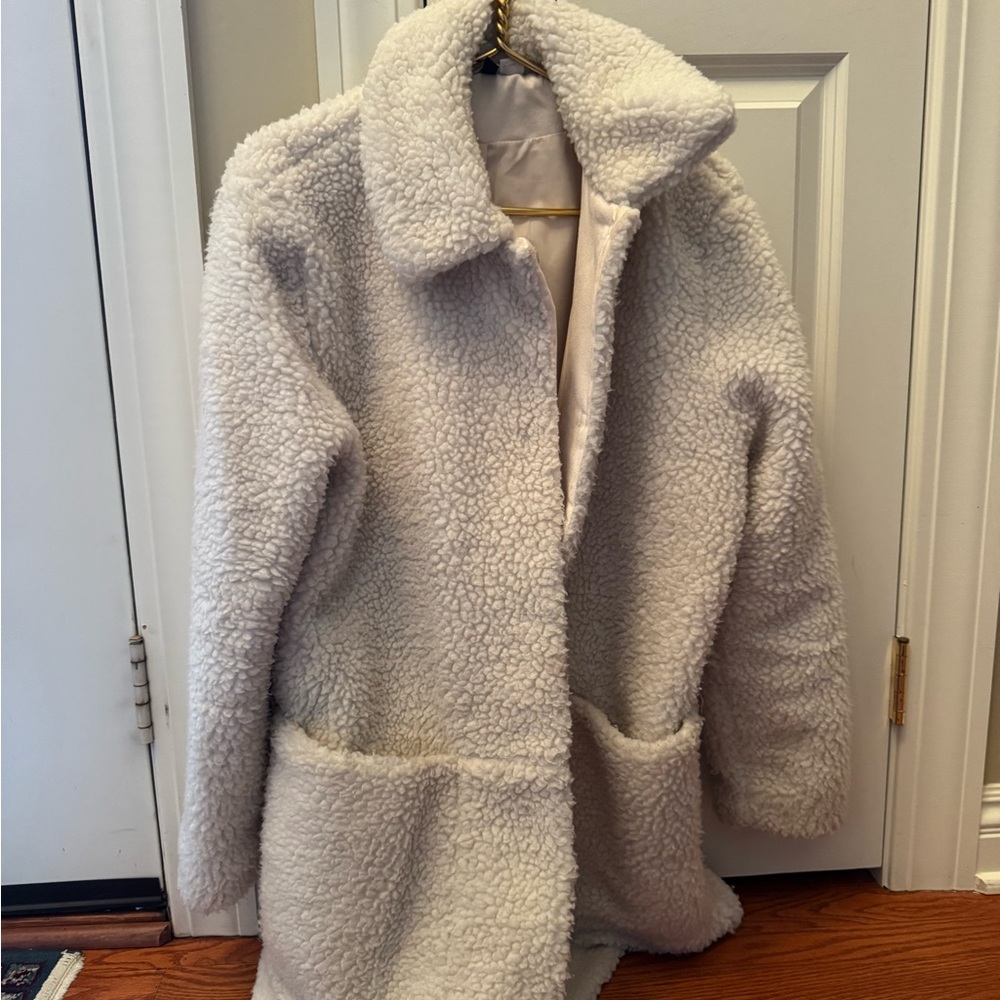 H&M Cream Teddy Jacket